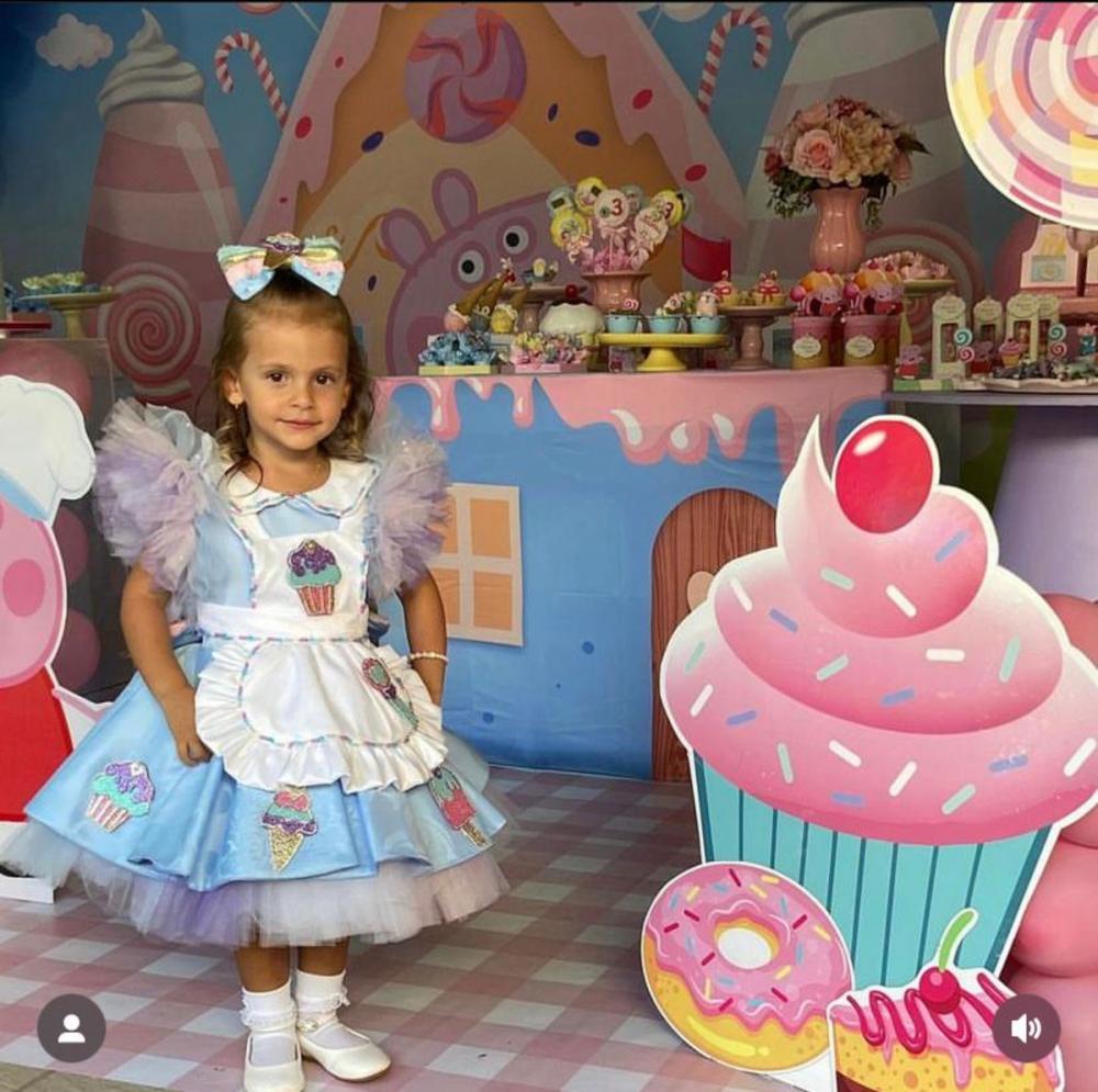 Vestido Infantil Confeitaria