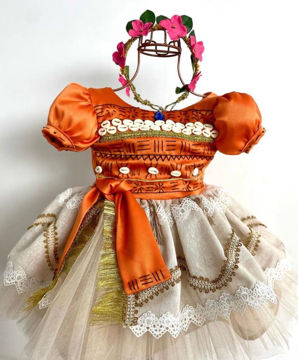 Fantasia / Vestido Infantil Moana Luxo