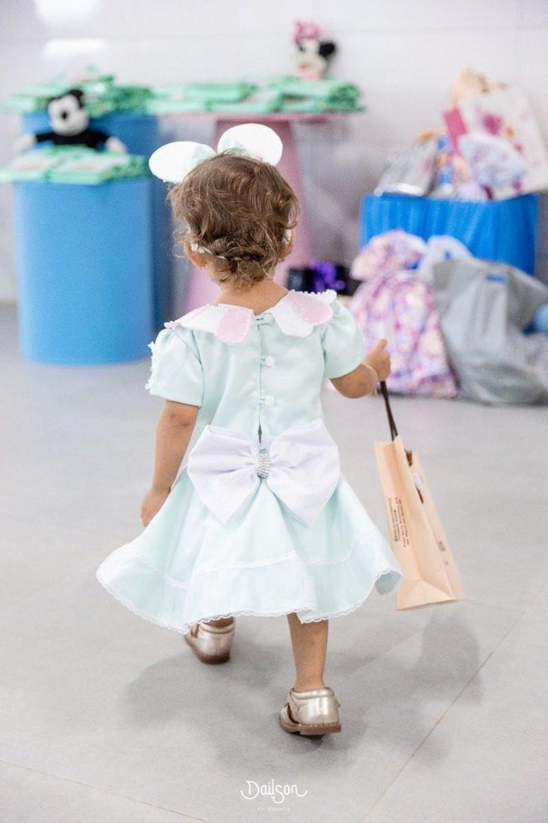 Vestido Infantil Minnie Confeiteira Luxo