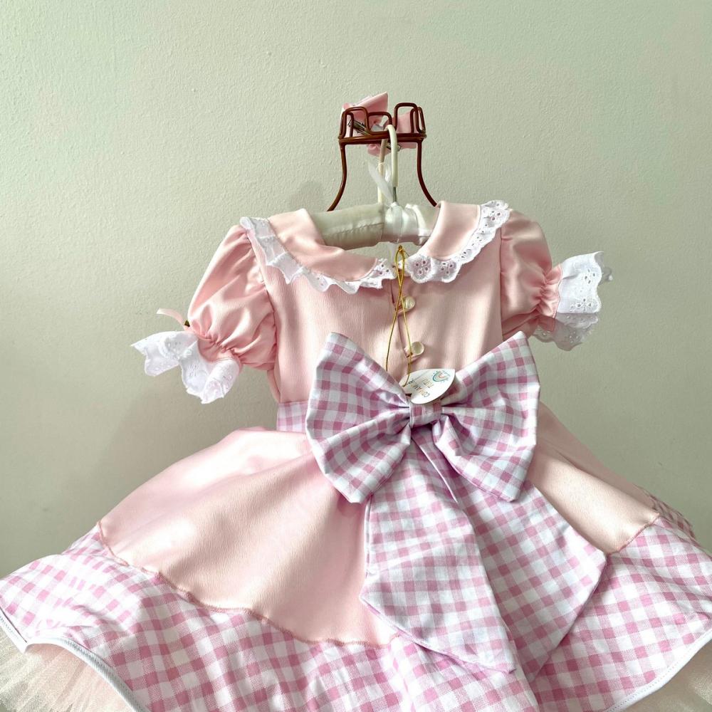 Vestido Fazendinha Rosa Luxo