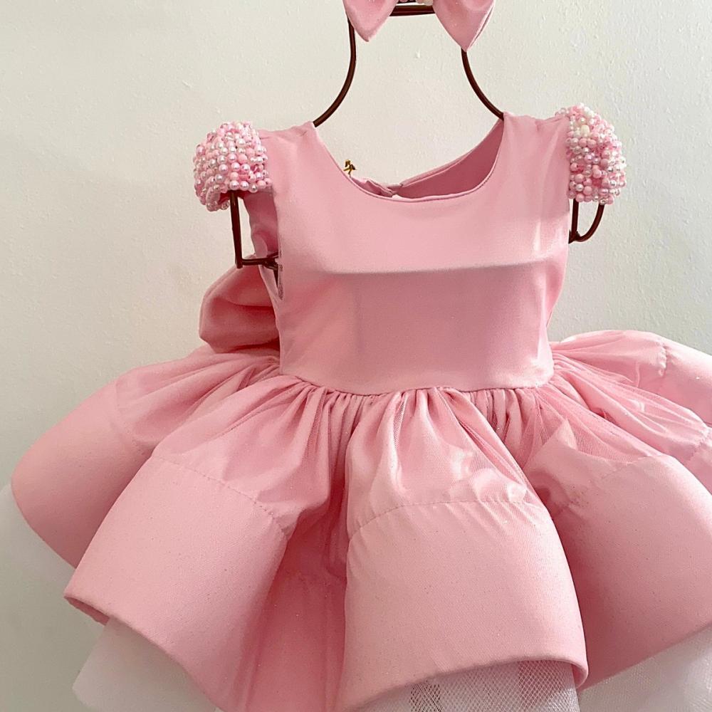 Vestido Rosa Luxo / Bailarina Infantil
