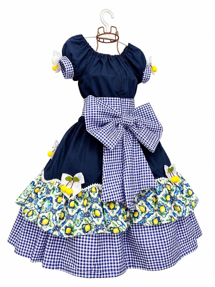 Vestido Junino São João Limaozinho Siciliano