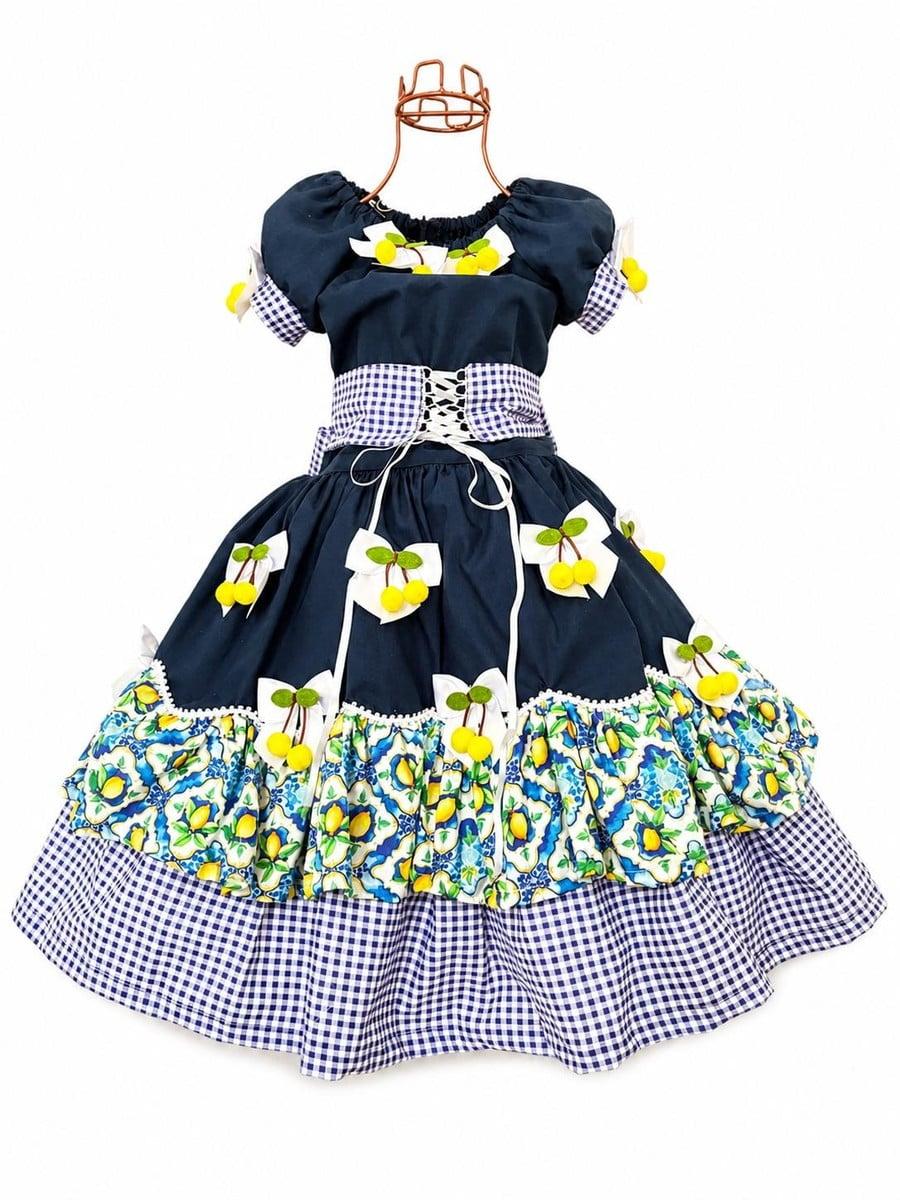 Vestido Junino São João Limaozinho Siciliano