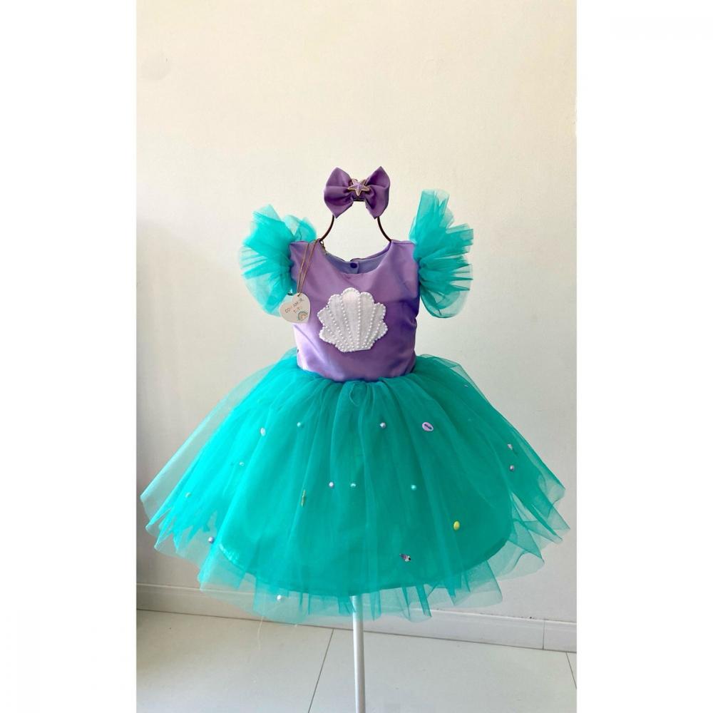 Vestido Sereia / Fundo do Mar Infantil