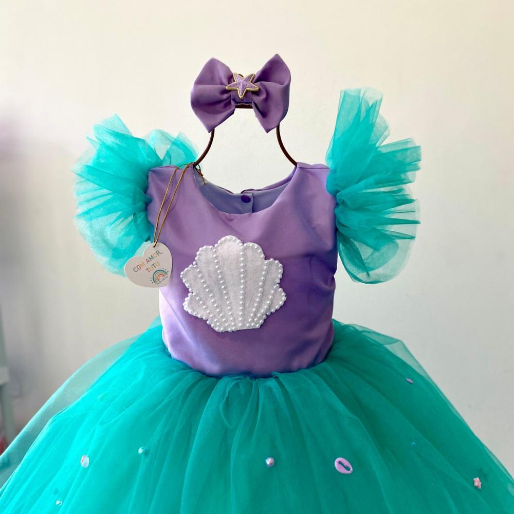 Vestido Sereia / Fundo do Mar Infantil