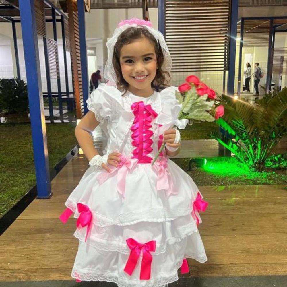 Vestido Noivinha Caipira Infantil