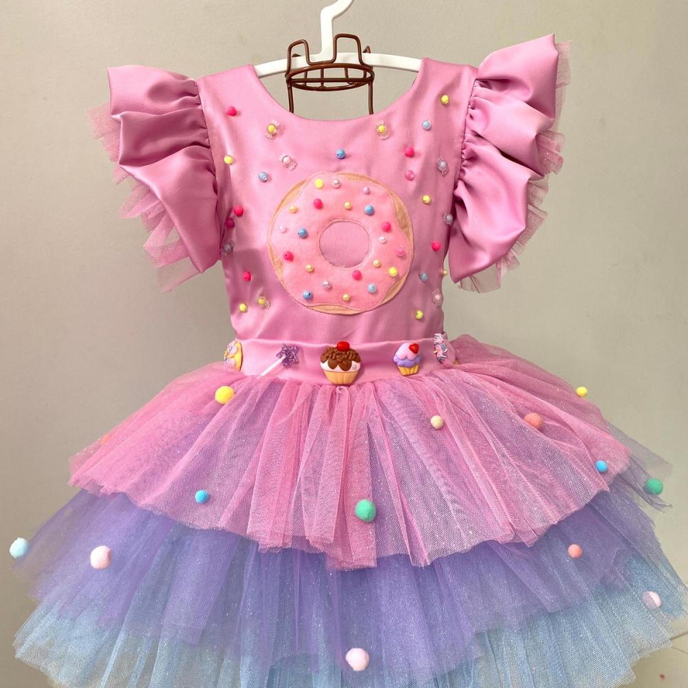 Vestido Infantil Confeitaria / Minnie Confeiteira