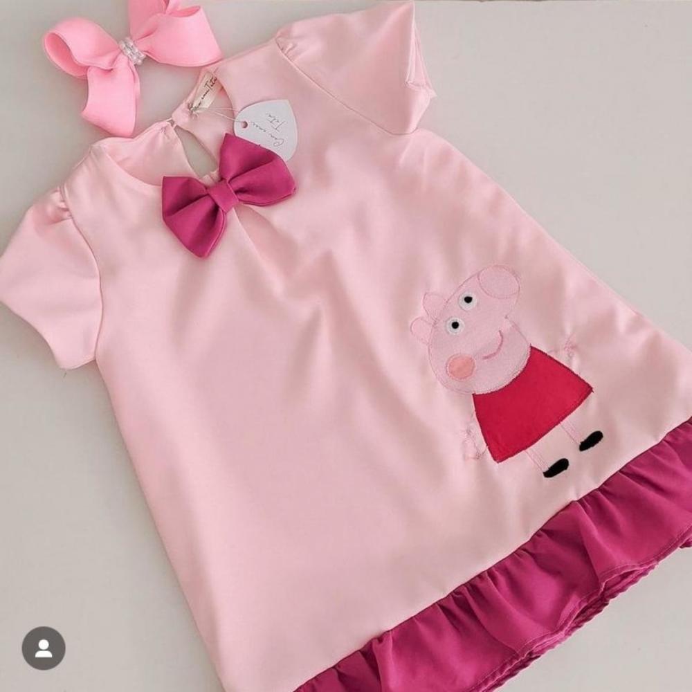 Vestido Porquinha Rosa