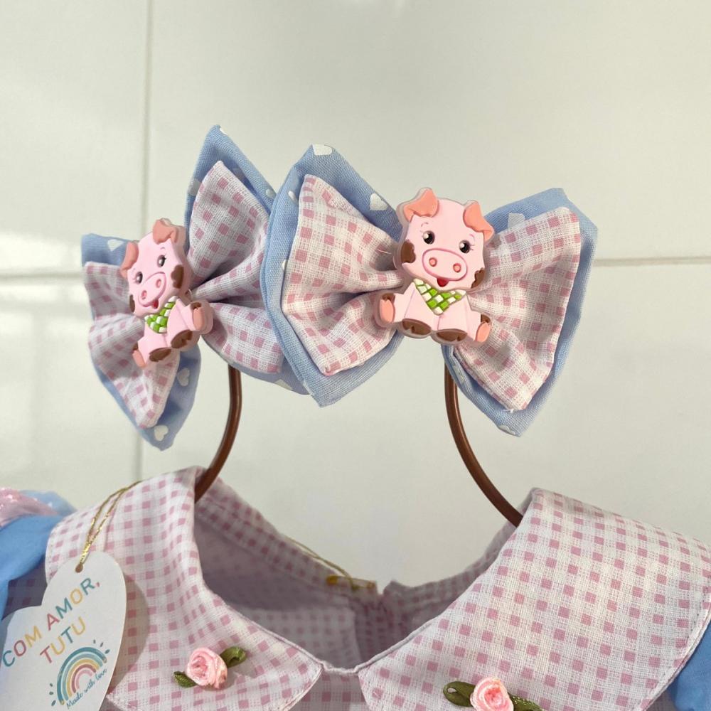 Vestido Luxo Fazendinha Rosa