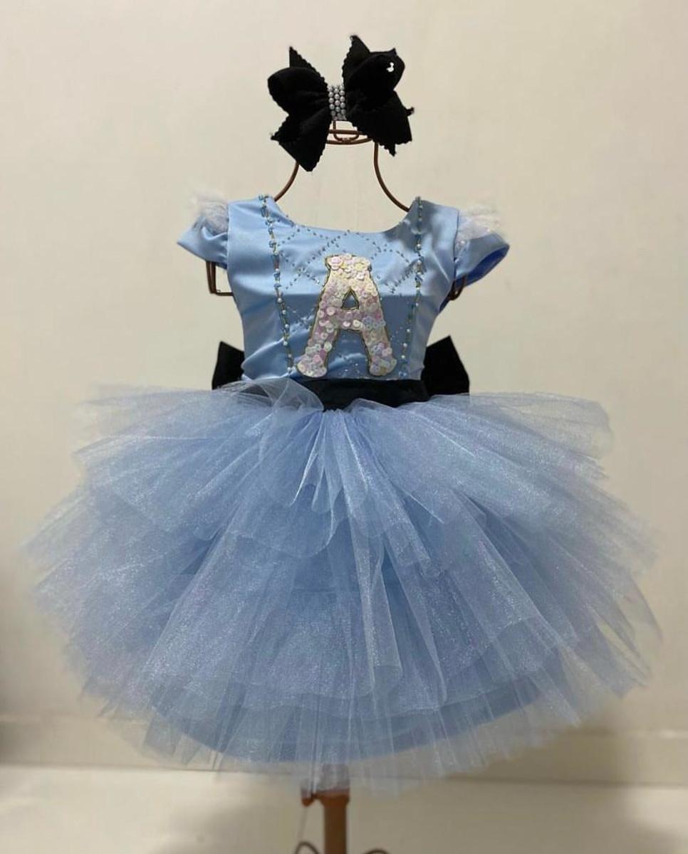 Vestido Infantil Alice no País das Maravilhas