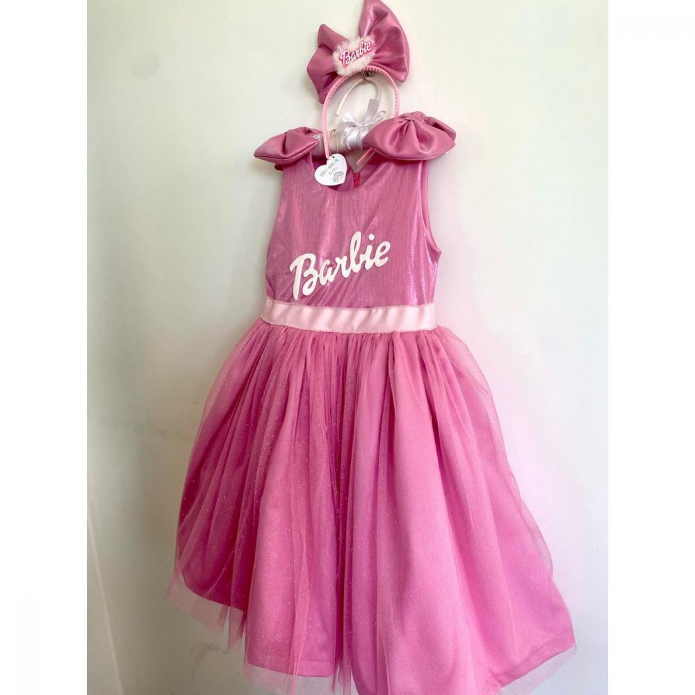 Vestido Barbie Rosa Luxo