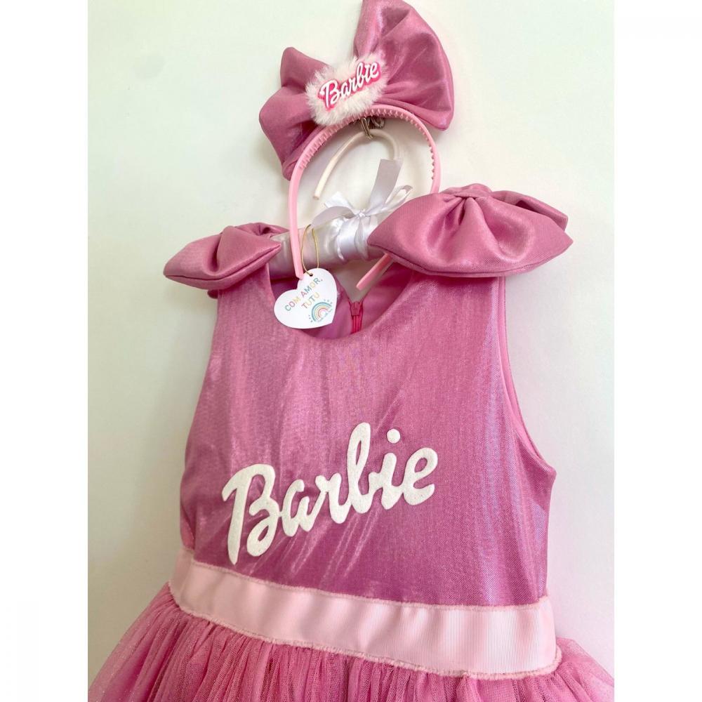 Vestido Barbie Rosa Luxo