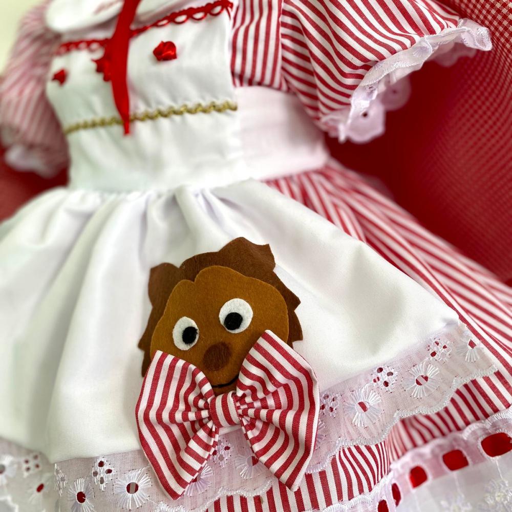 Vestido Infantil Chapeuzinho Vermelho com Capuz