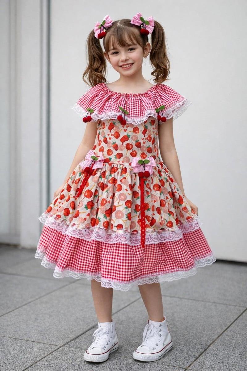 Vestido Junino/ Julino Caipira Infantil