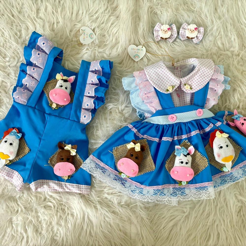 Kit Fazendinha Rosa Luxo