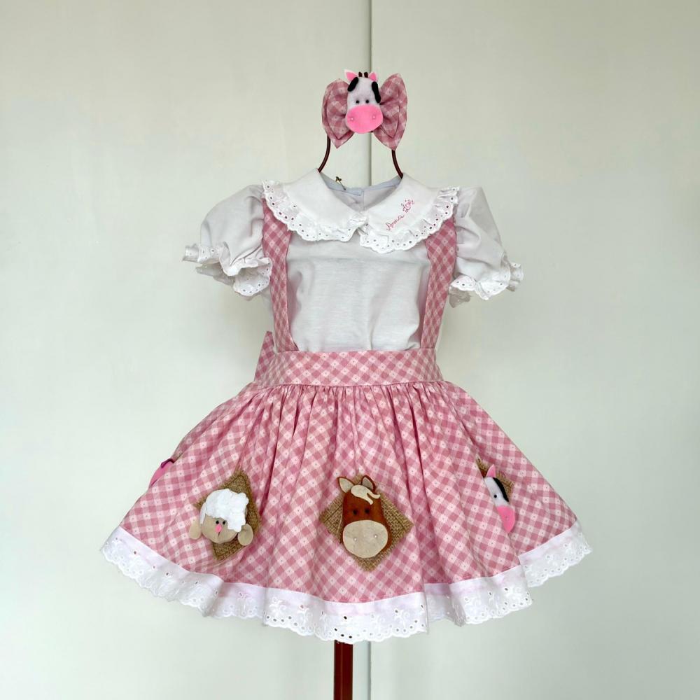 Vestido Salopete Fazendinha Luxo