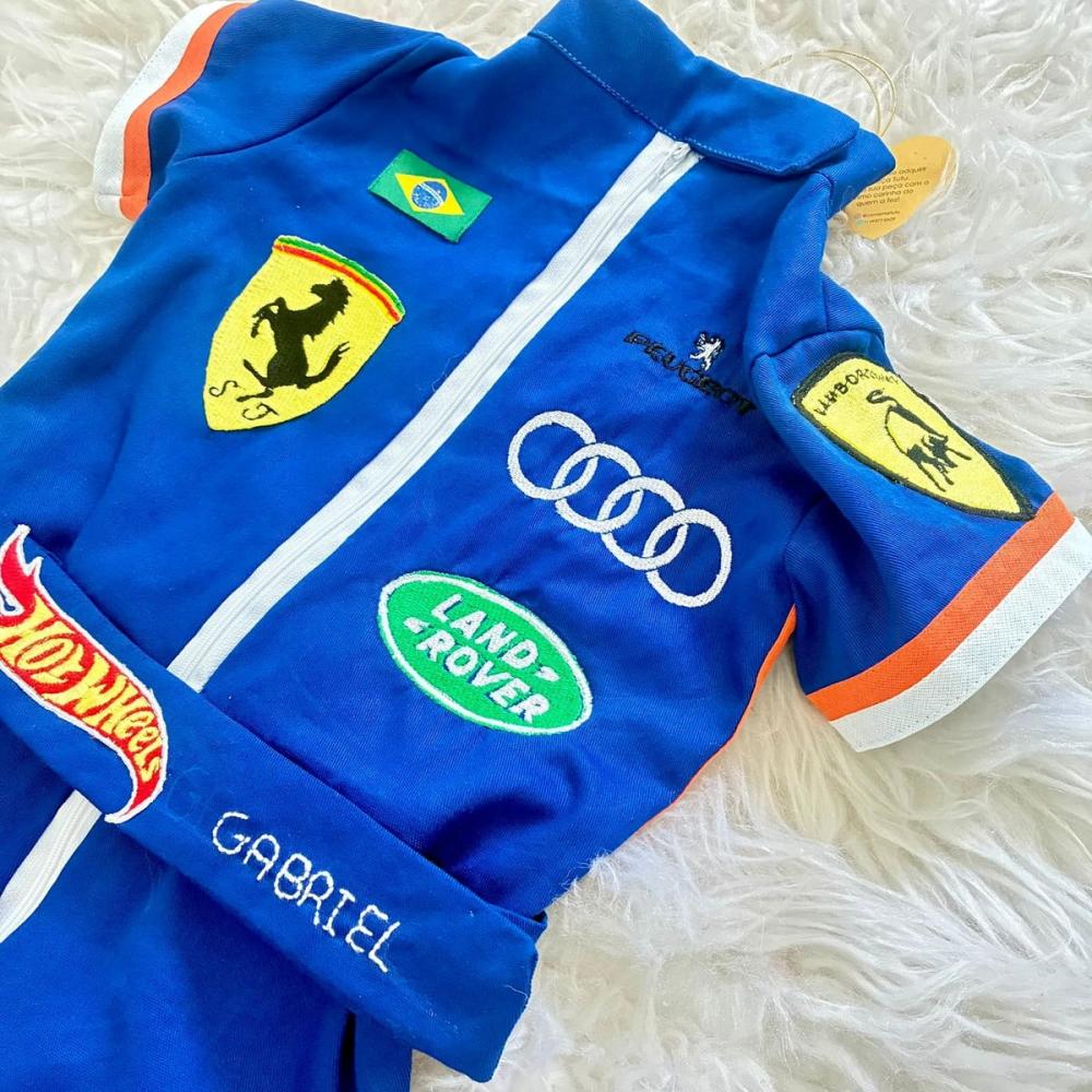 Fantasia Macacao Carros (formula 1 ) Corrida