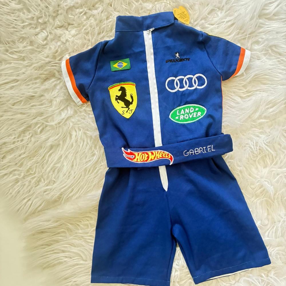 Fantasia Macacao Carros (formula 1 ) Corrida