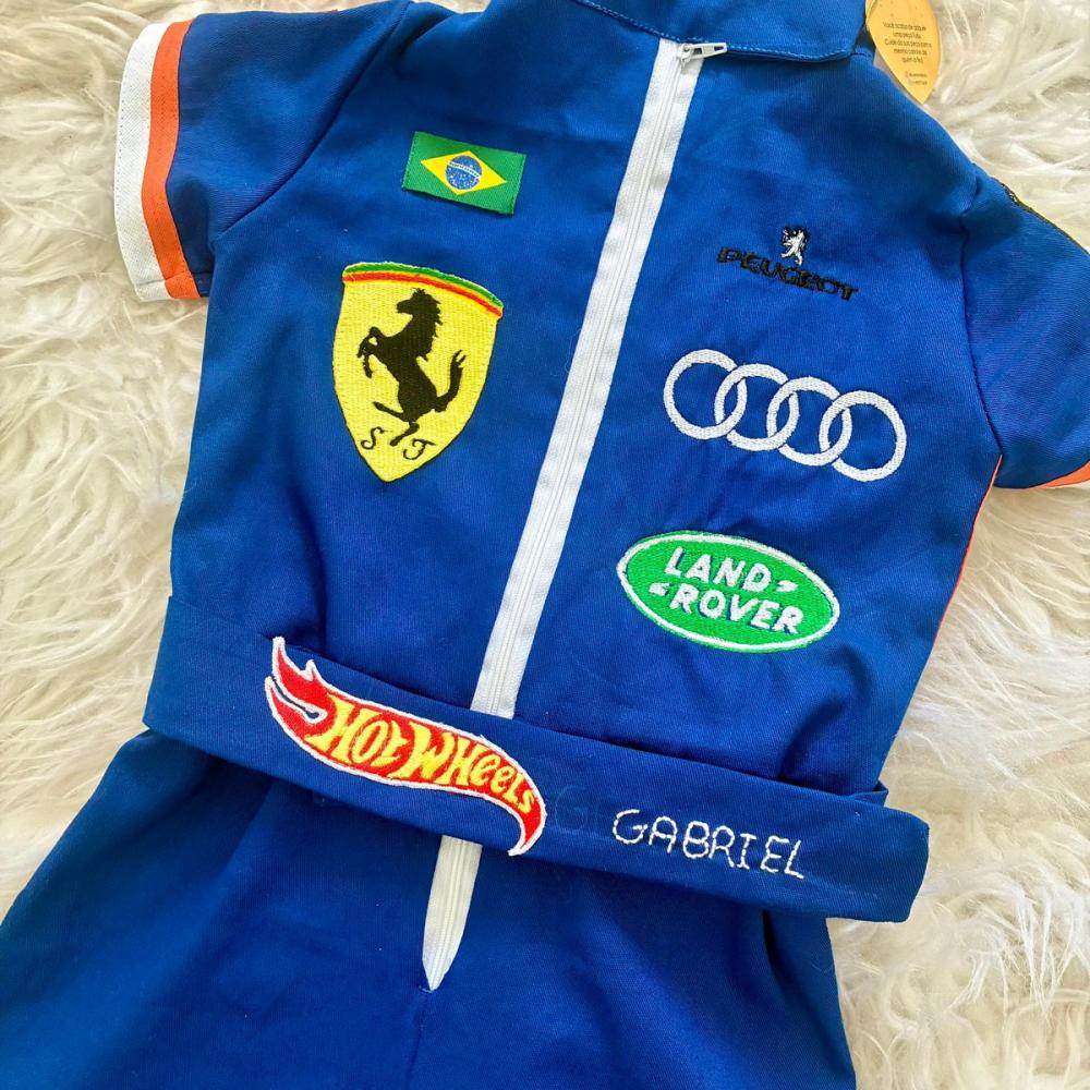 Fantasia Macacao Carros (formula 1 ) Corrida