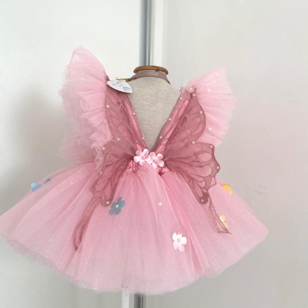 Vestido/ Tutu / Romper Jardim Rosa Luxo