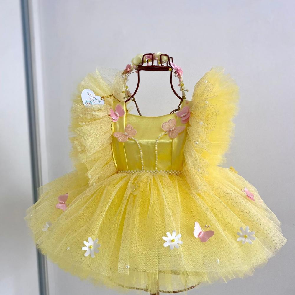 Vestido/ Tutu/ Romper Jardim Encantado