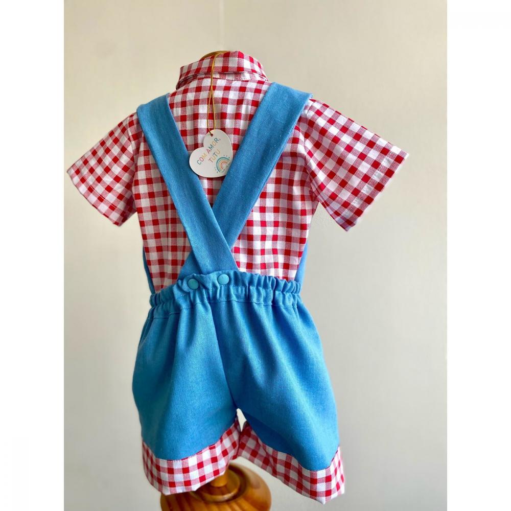 Macacao+ Blusa Fazendinha Menino