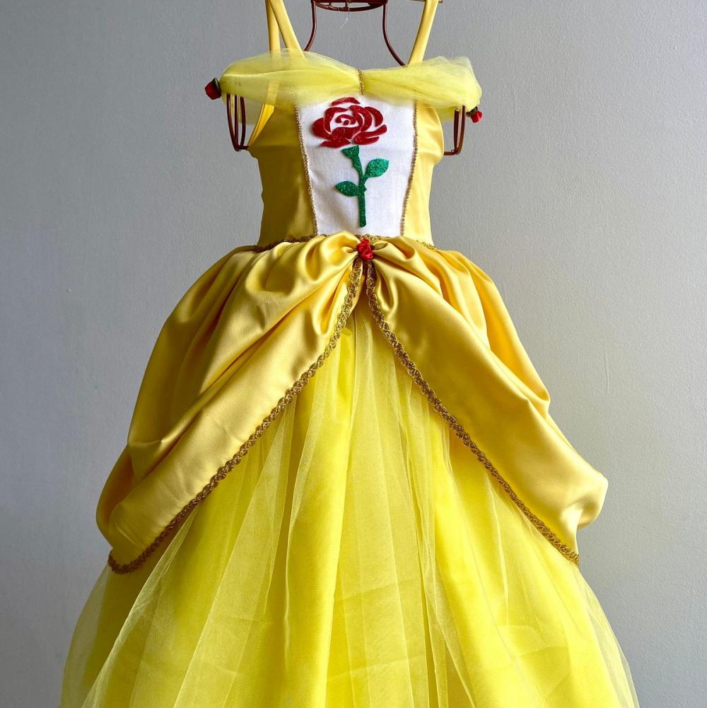 Vestido Infantil a Bela e a Fera