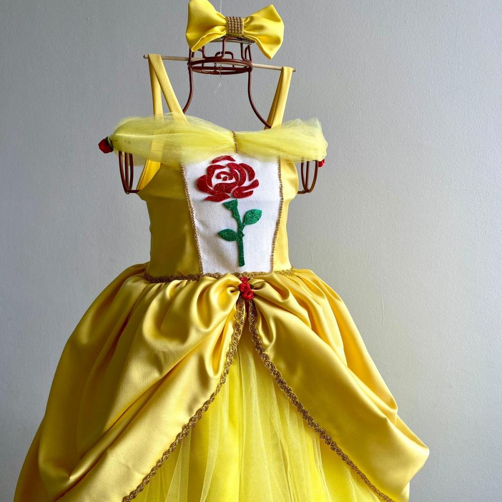 Vestido Infantil a Bela e a Fera