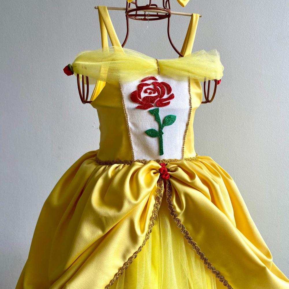 Vestido Infantil a Bela e a Fera