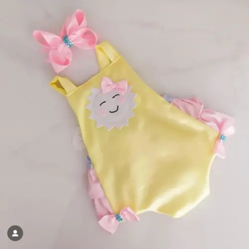Kit Vestido Infantil + Romper Raio de Sol