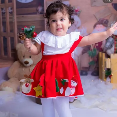 Vestido Infantil Natal