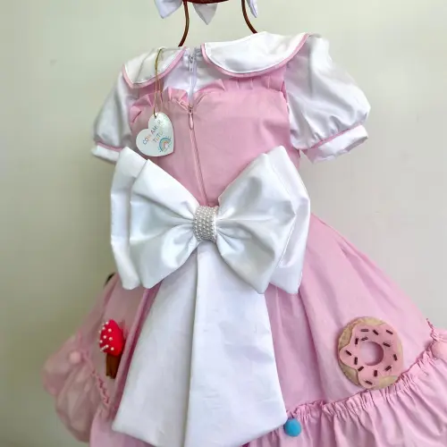 Vestido Infantil Confeitaria Luxo