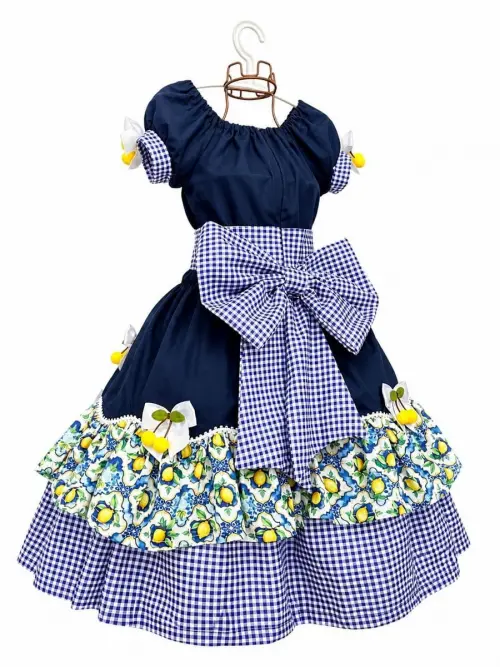Vestido Junino São João Limaozinho Siciliano