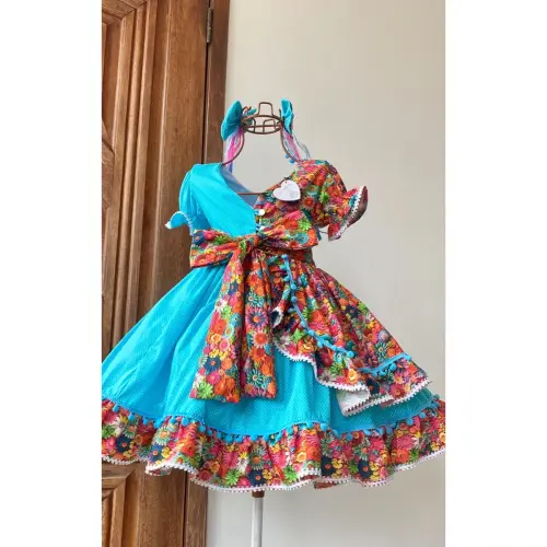 Vestido Junino Infantil Margaridas