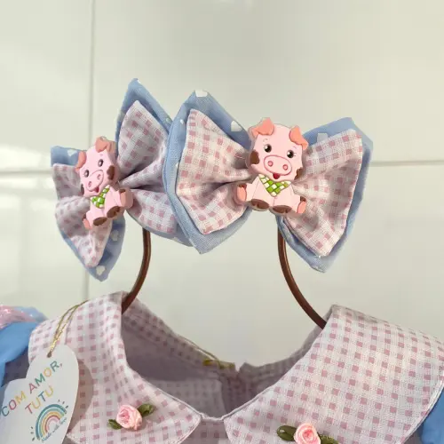 Vestido Luxo Fazendinha Rosa