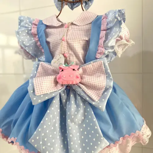 Vestido Luxo Fazendinha Rosa