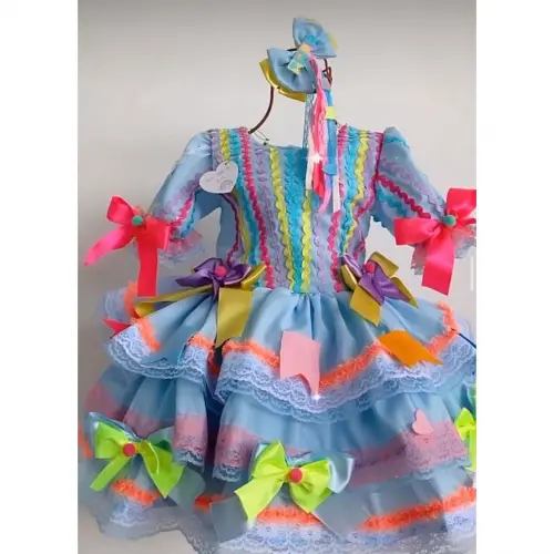 Vestido Junino e Julino Infantil
