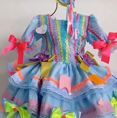 Vestido Junino e Julino Infantil
