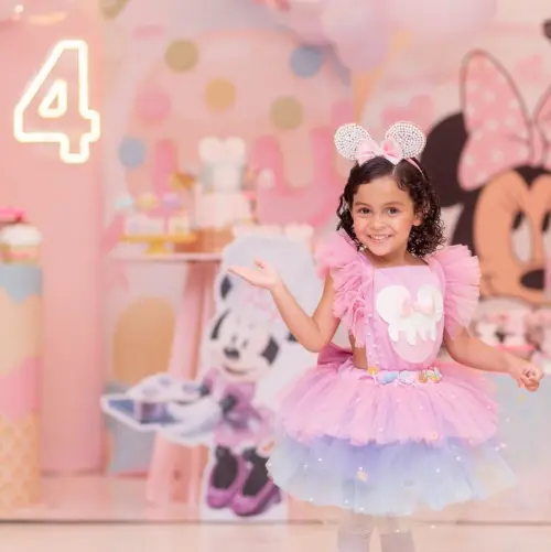 Vestido Infantil Confeitaria Minnie