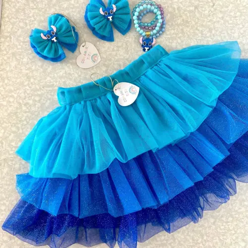 Saia Tutu Stitch + Acessórios