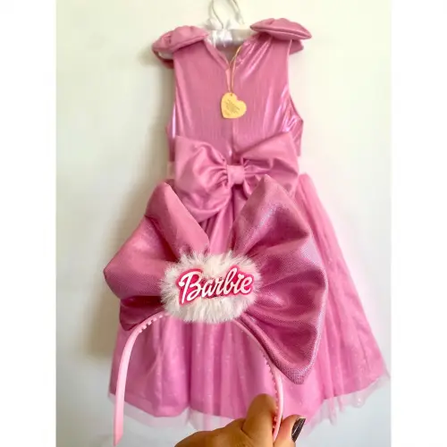 Vestido Barbie Rosa Luxo