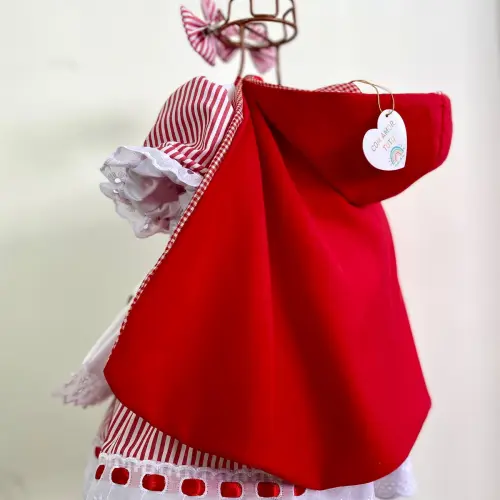 Vestido Infantil Chapeuzinho Vermelho com Capuz
