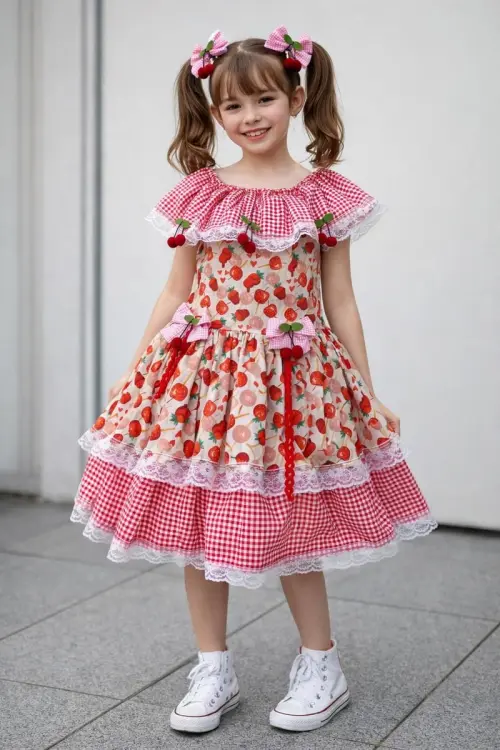 Vestido Junino/ Julino Caipira Infantil