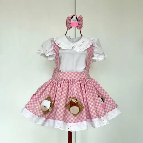 Vestido Salopete Fazendinha Luxo