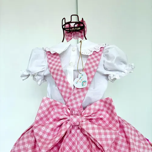 Vestido Salopete Fazendinha Luxo