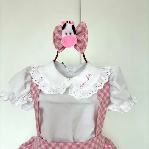 Vestido Salopete Fazendinha Luxo