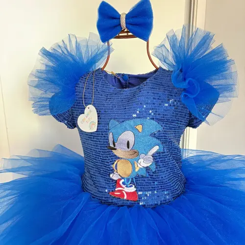Vestido Fantasia Sonic Luxo