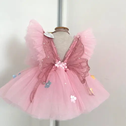 Vestido/ Tutu / Romper Jardim Rosa Luxo