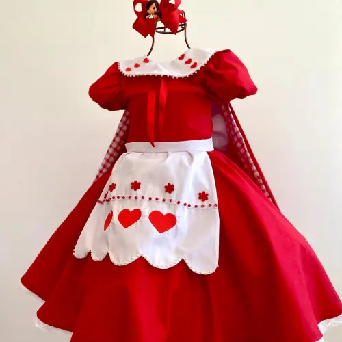 Vestido Chapeuzinho Vermelho Luxo