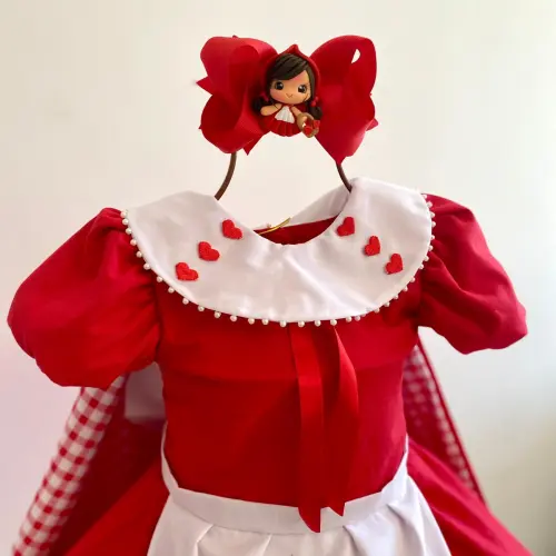 Vestido Chapeuzinho Vermelho Luxo